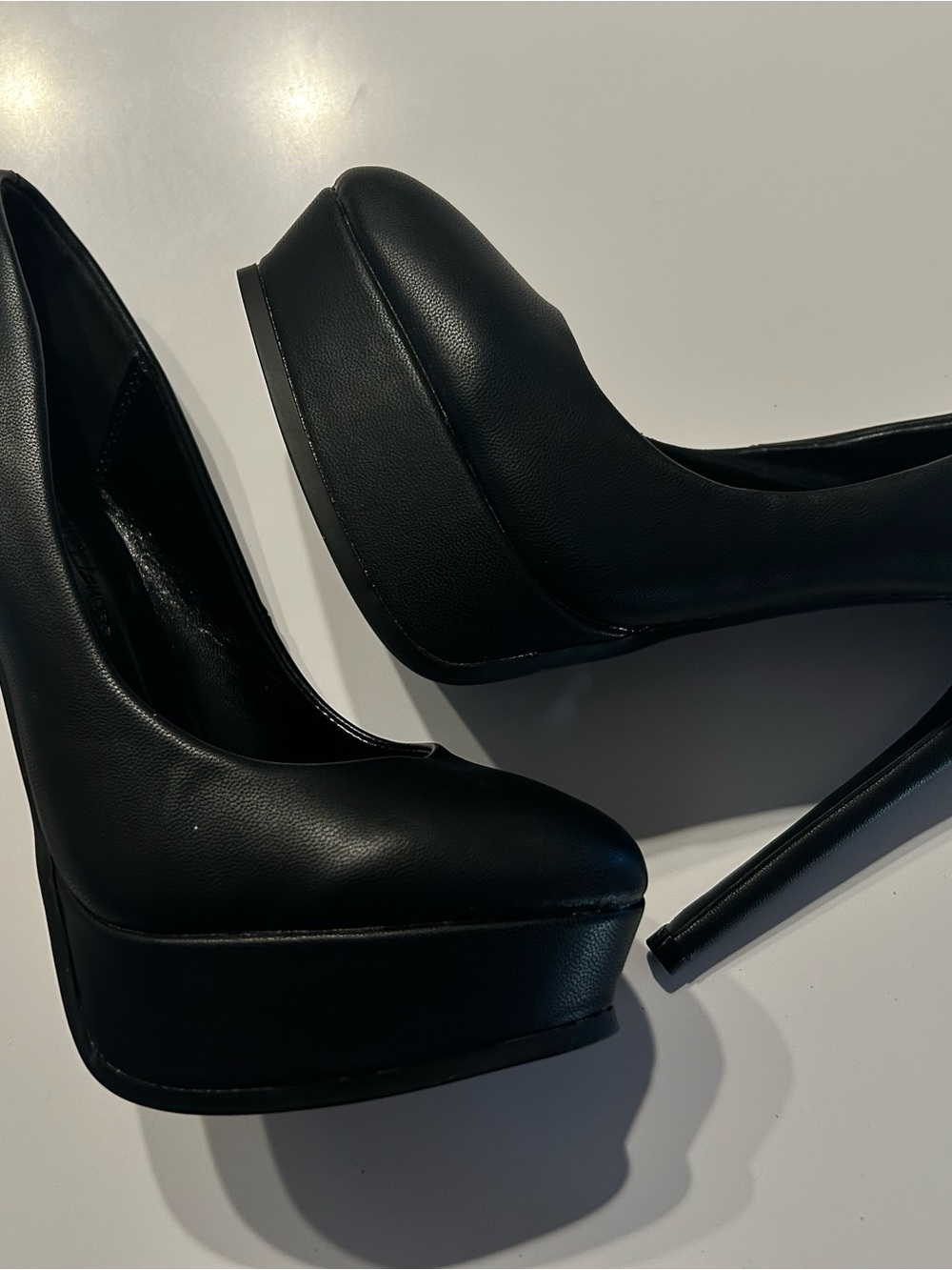 Wild Diva Black Platform Stiletto Pumps